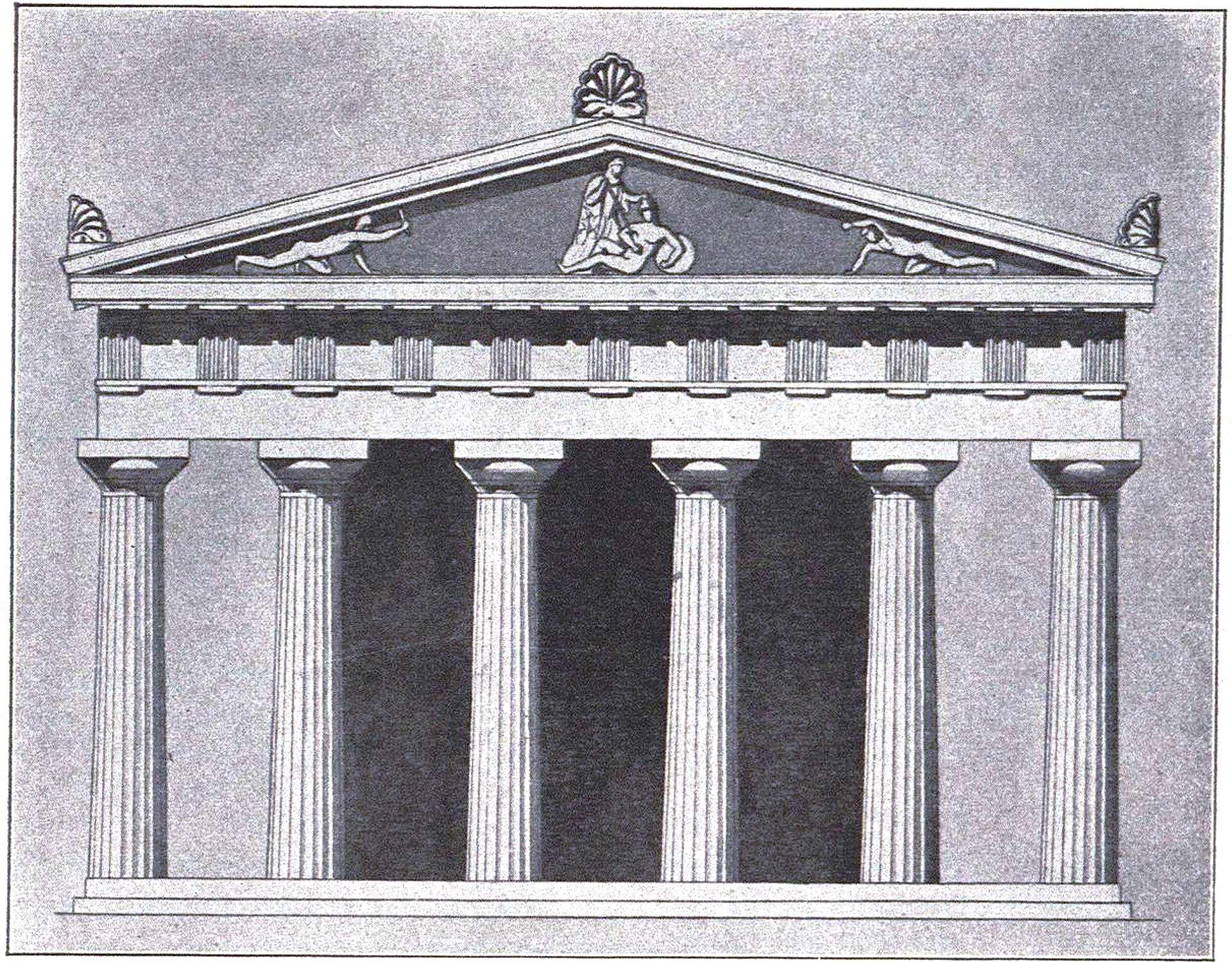 Elevation of the Old Temple of Athena.