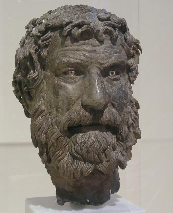 Bronze of Philitas, the philosopher (c. 250–200 BCE) 