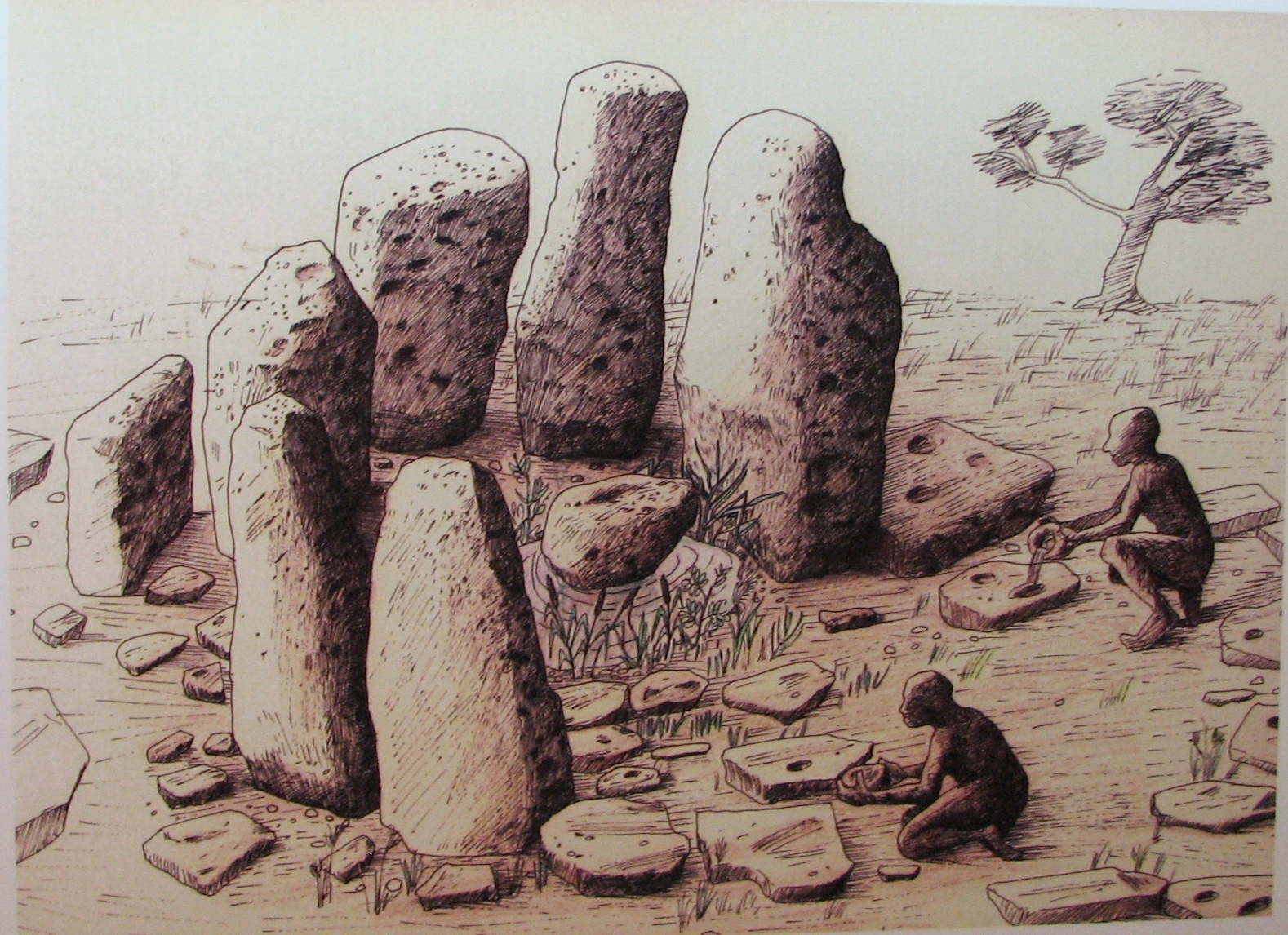 Atlit Yam is an ancient submerged Neolithic village off the coast of Atlit, Israel. The site is dated to the final Pre-Pottery Neolithic B site of Atlit Yam dates between 6900 and 6300 BC. Moshe Stekelis Museum of Prehis