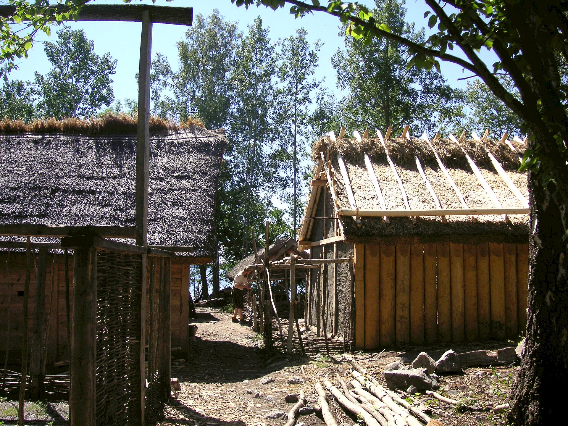 Birka, reconstruction of Viking houses