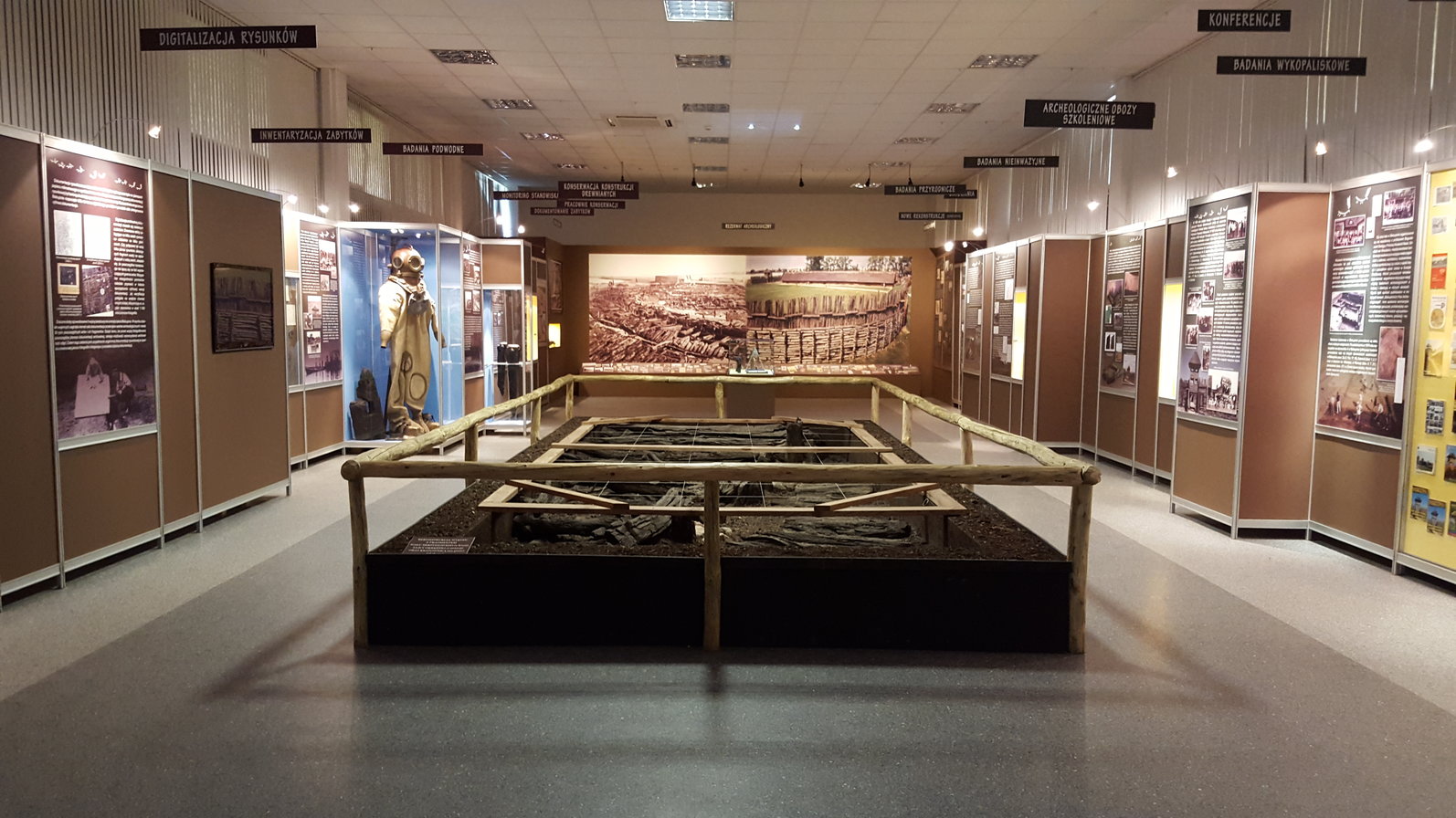 Interior of the Archaeological Musem in Biskupin, Poland