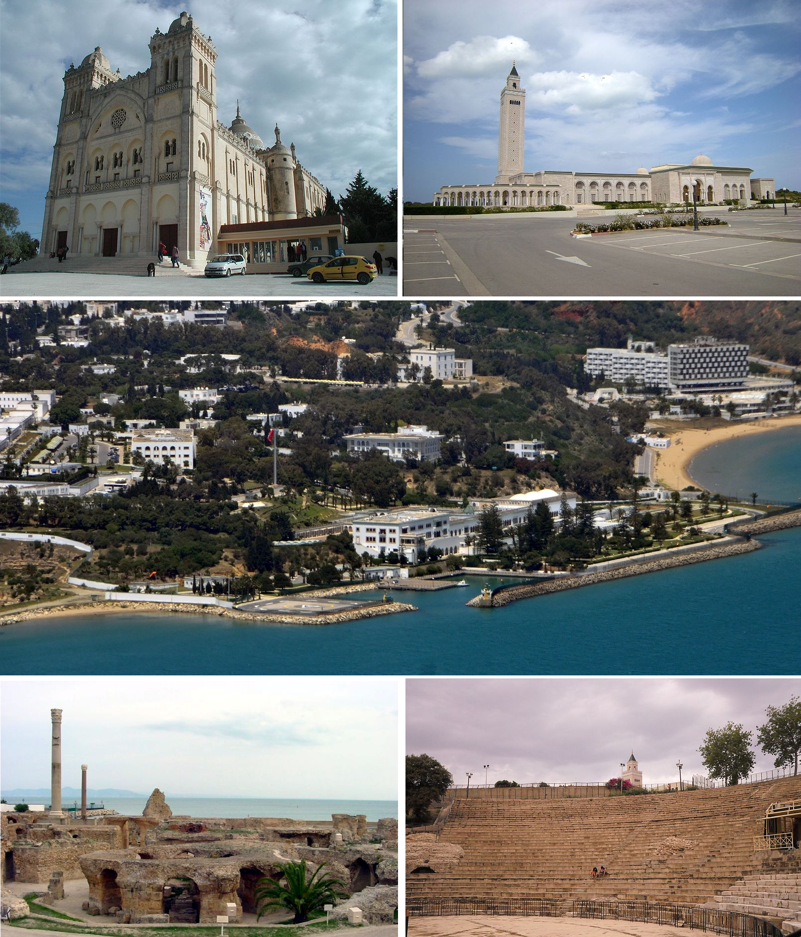 Montage de photos de la ville de Carthage