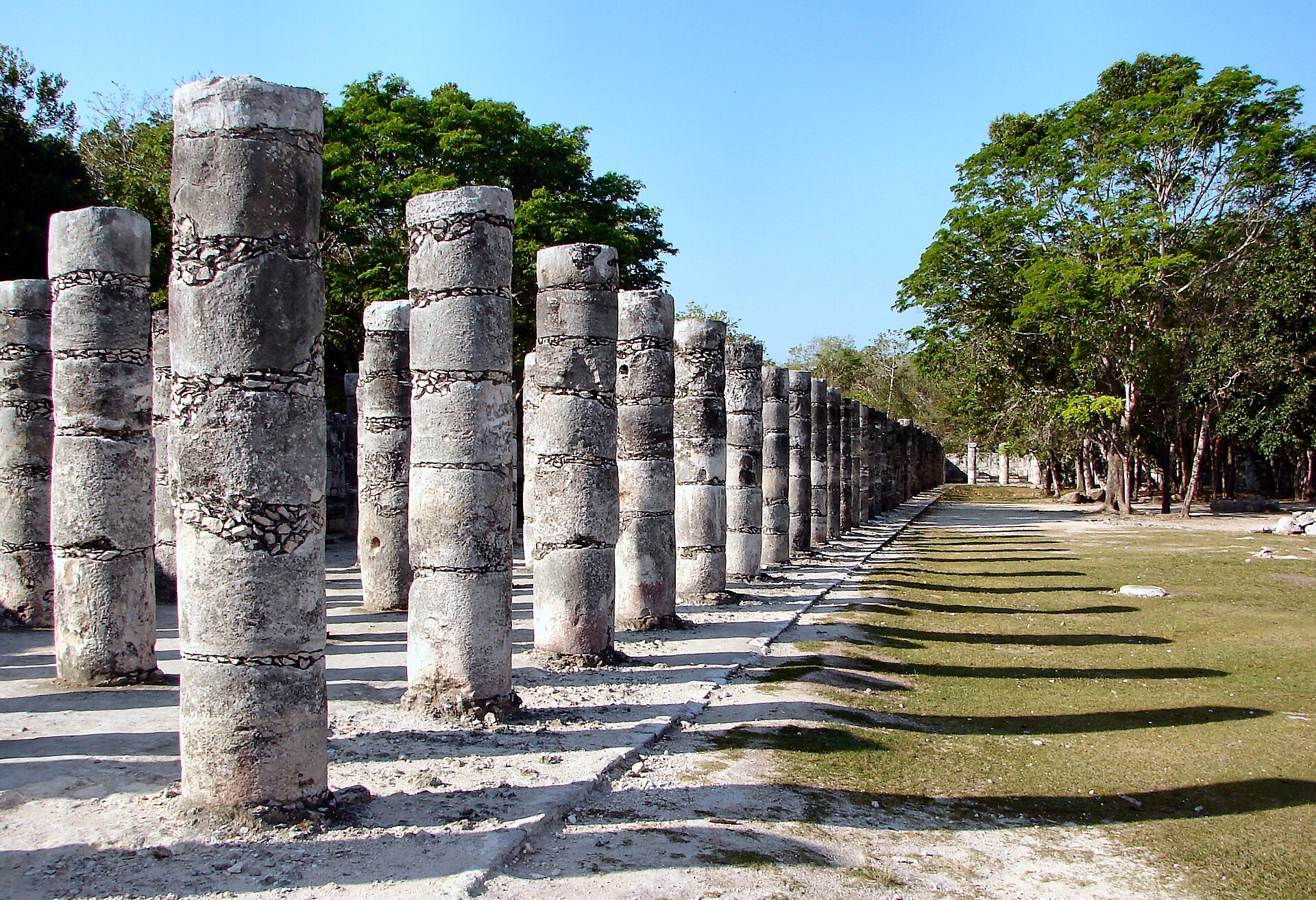 Group of a Thousand Columns at the Chichen Itza World Heritage Site.