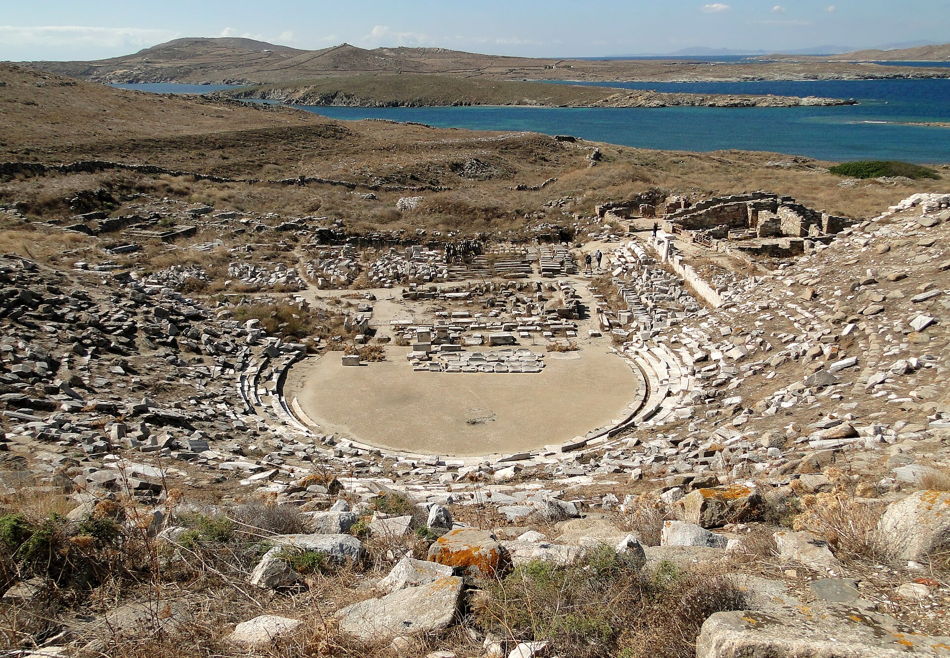 Ancient Greek theatre in Delos, Greece