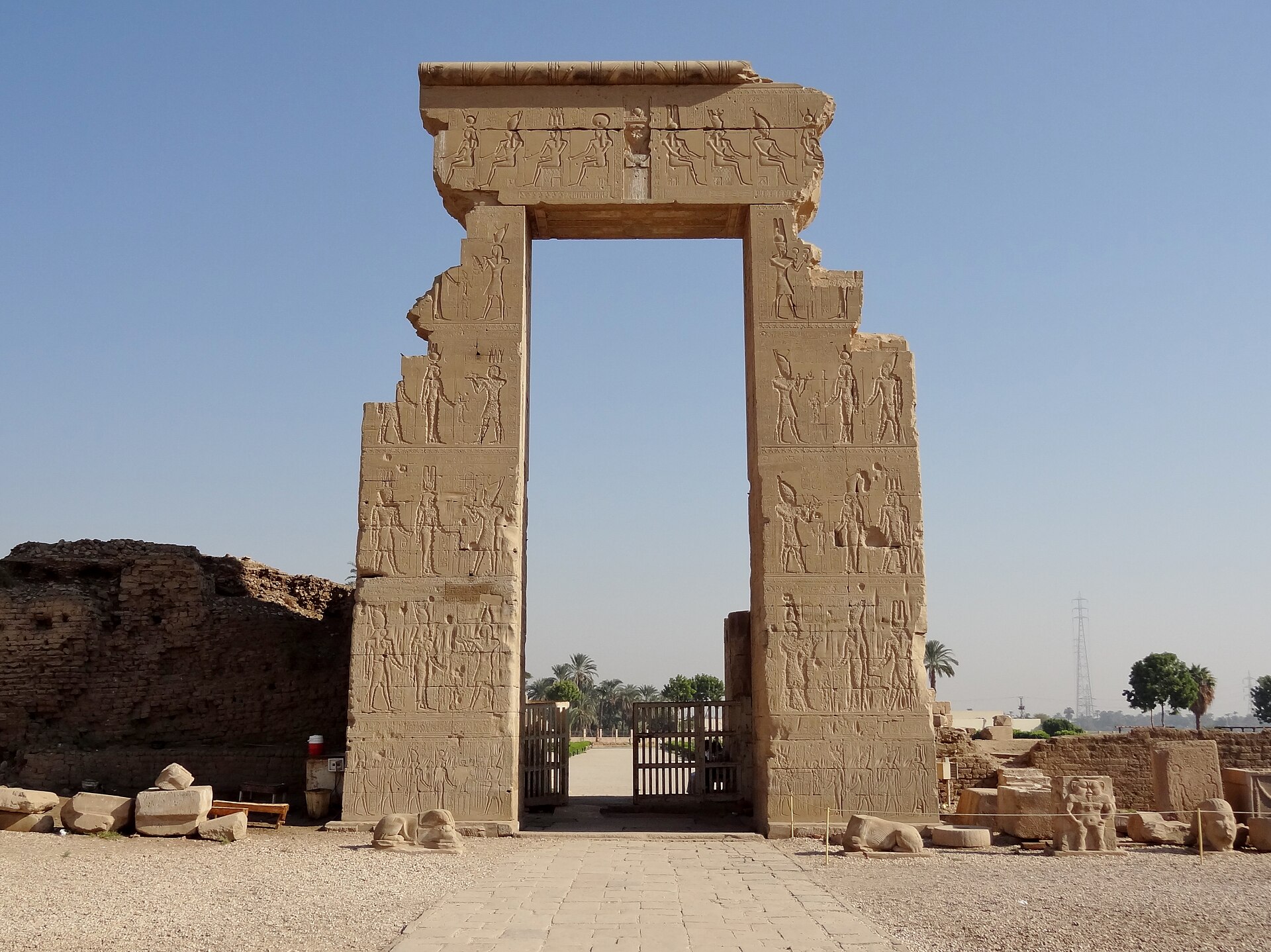 North Gate or "Gate of Trajan" of the Hathor Temple of Dendera, Egypt