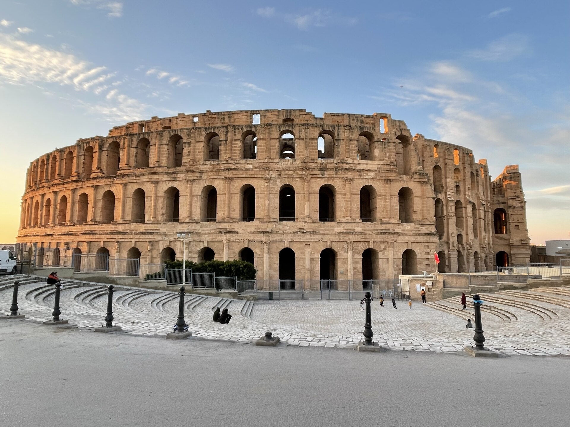 El Djem is famous for its amphitheatre (often incorrectly called "a coliseum"), capable of seating 35,000 spectators. Only Rome's Colosse...