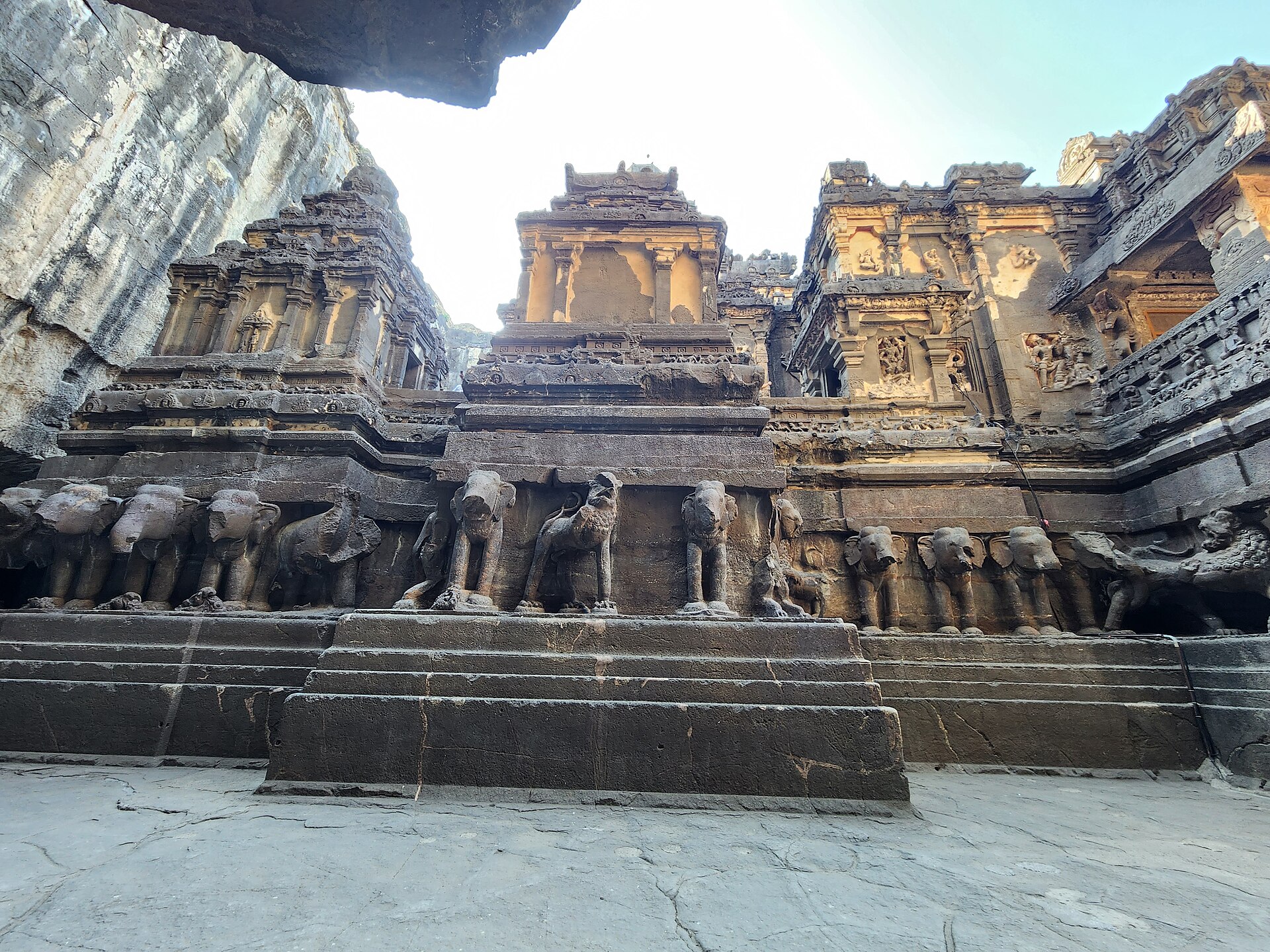 Archaeological site of Monolithic Cave and Temple ruins in Maharashtra, India
