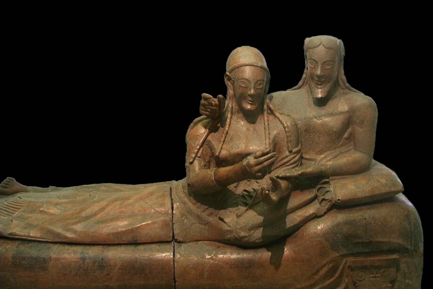 Sarcophagus of the Spouses, sixth century BC; National Etruscan Museum, Villa Giulia, Rome.
