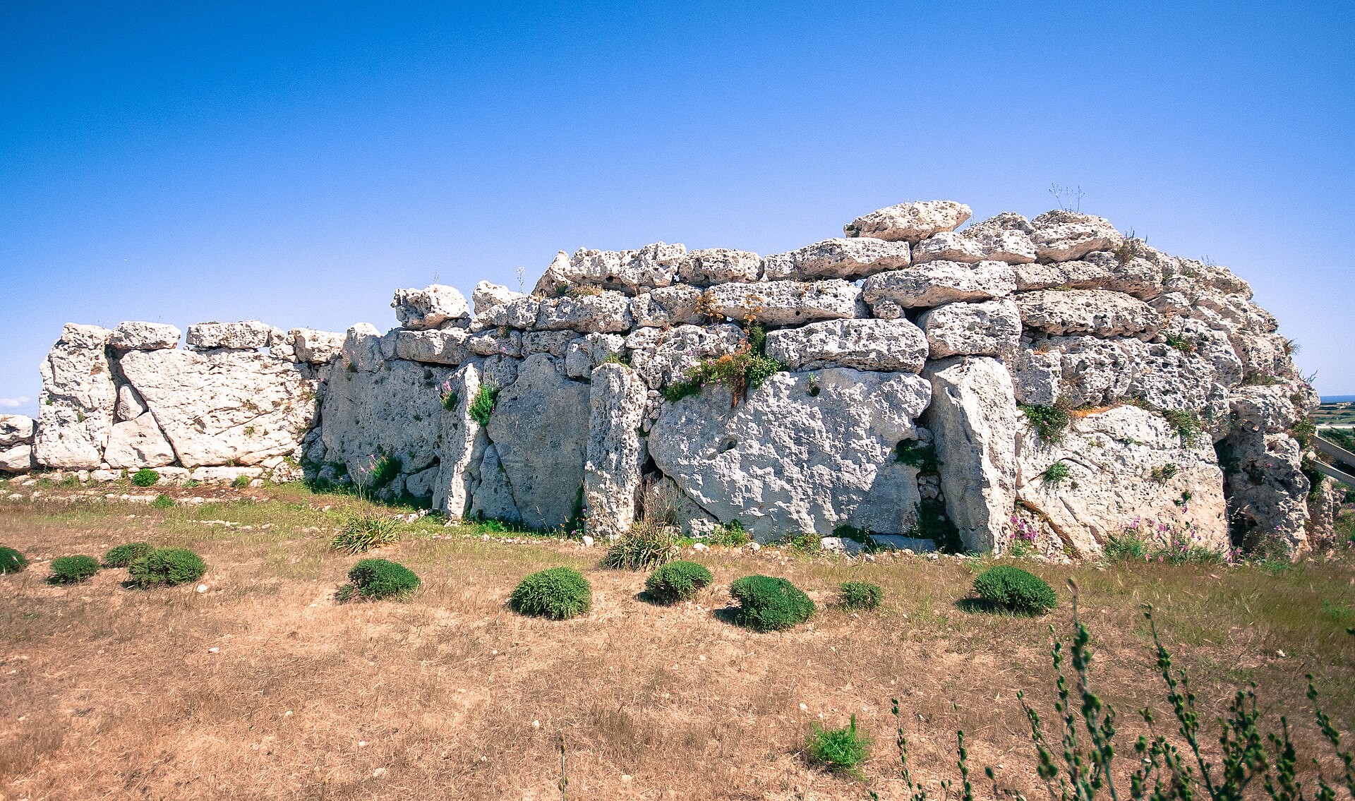 Ġgantija Megalithic Temples complex on Gozo in Malta.