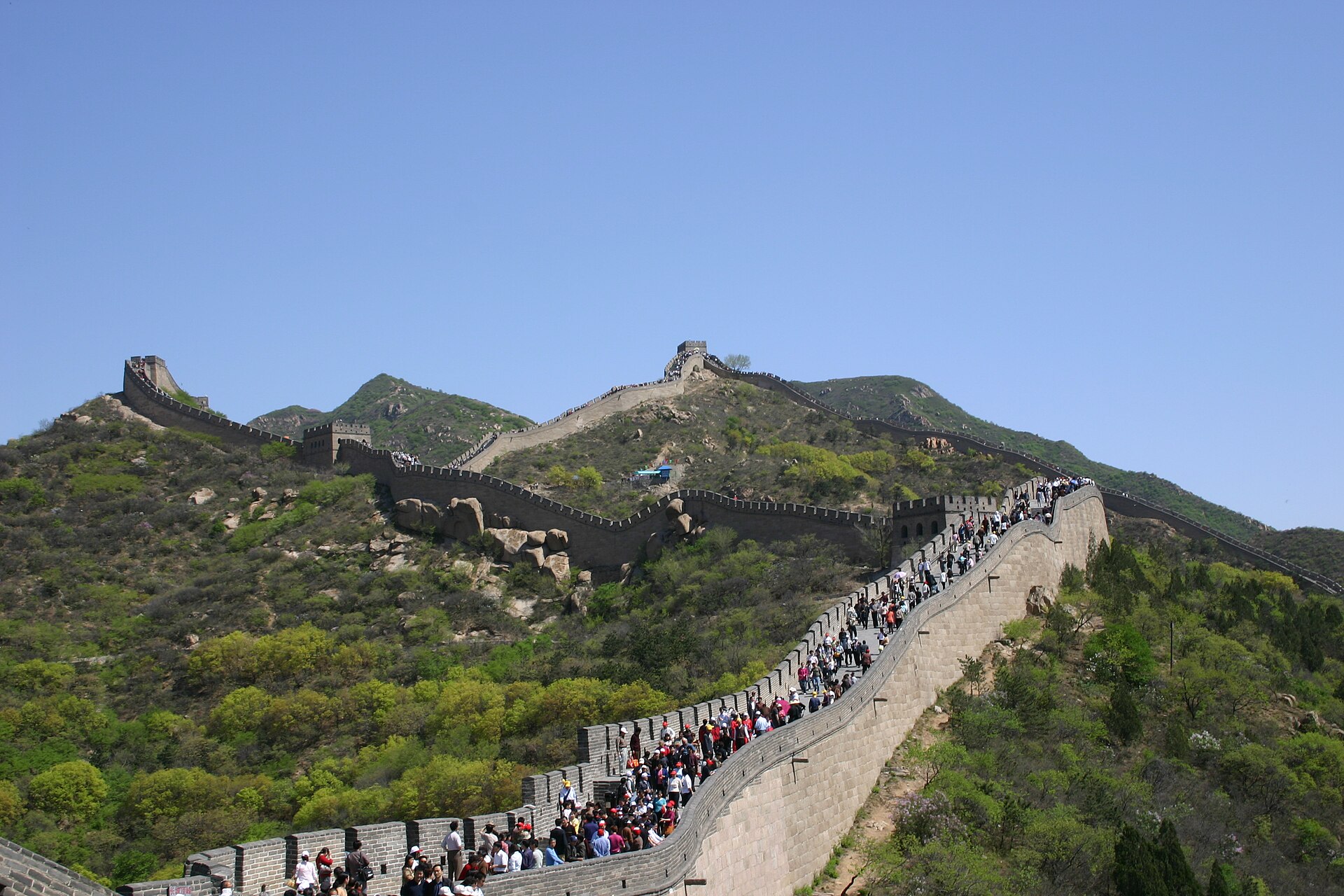 April morning view of the Great Wall of China at Badaling, 2004