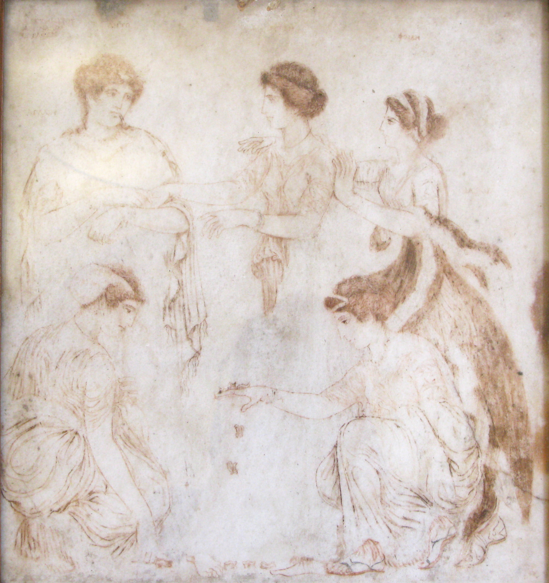 Bone players, Ercolano, Painting on marble, Inv. 9562 National Archaeological Museum of Naples.
