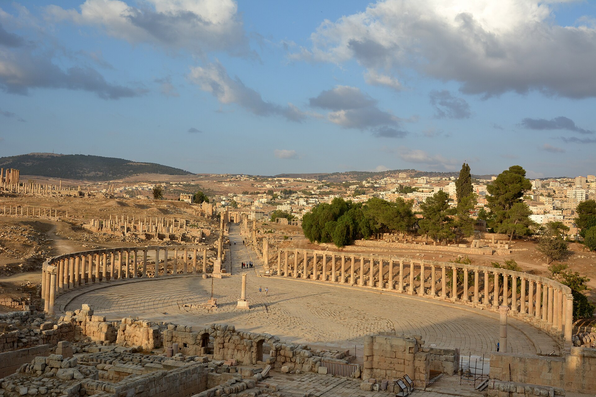 The Oval Forum in Jerash, and the Cardo Maximus