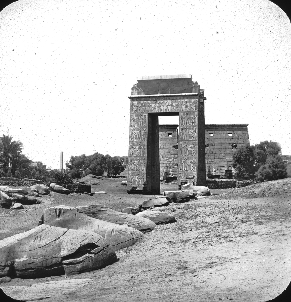 Egypt - Gate of Pylon, Karnak. Brooklyn Museum Archives, Goodyear Archival Collection (S03_06_01_018 image 2398).