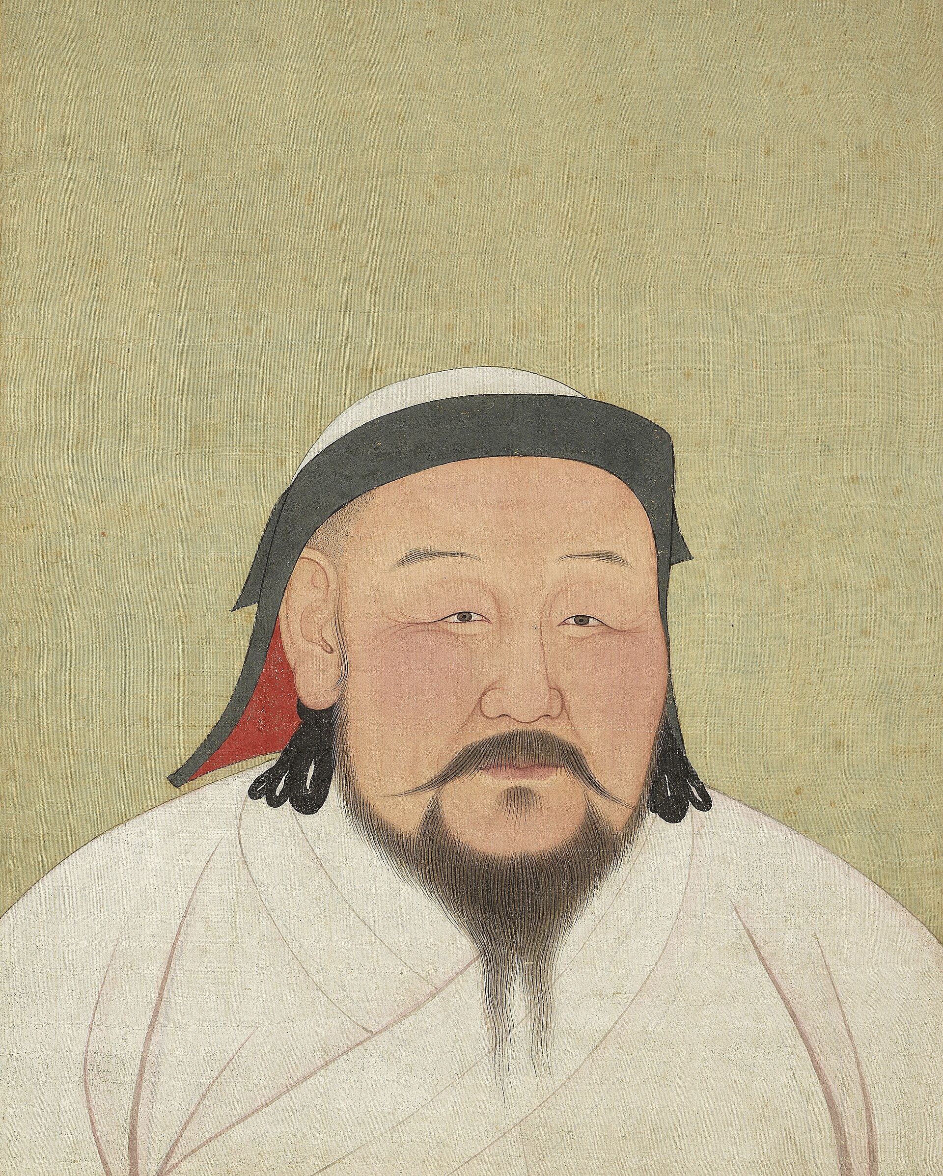 Post-mortem portrait of Kublai Khan; made to make him appear about 30 years younger.