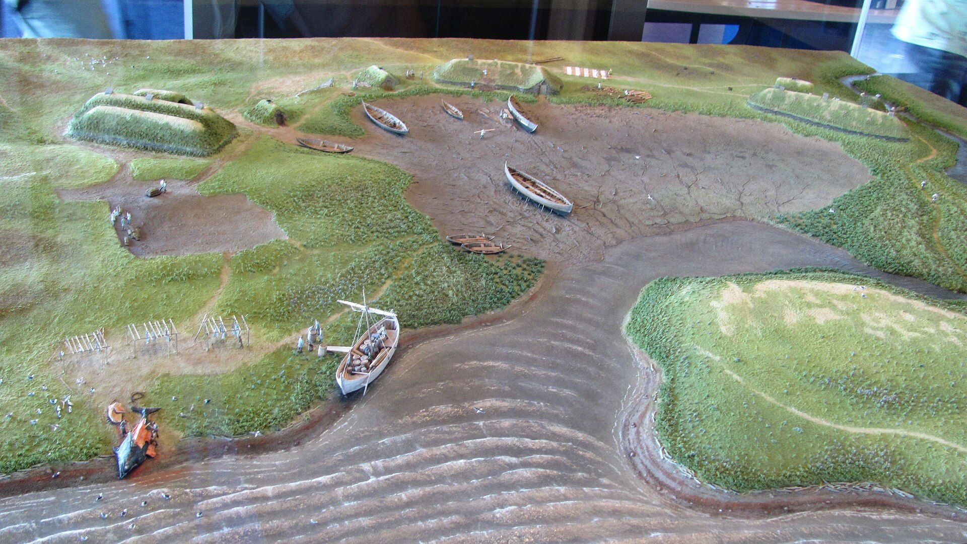 L'Anse Aux Meadows: Model of the Viking settlement in the museum [name and location of museum required].