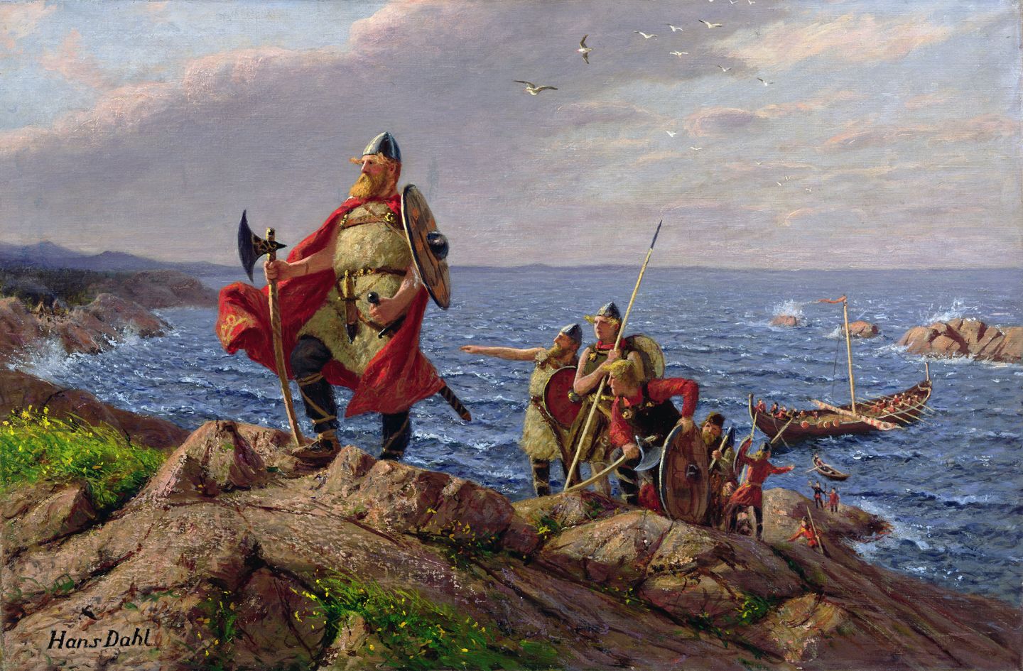 'Leif Eriksson Discovers America' by Hans Dahl (1849-1937)