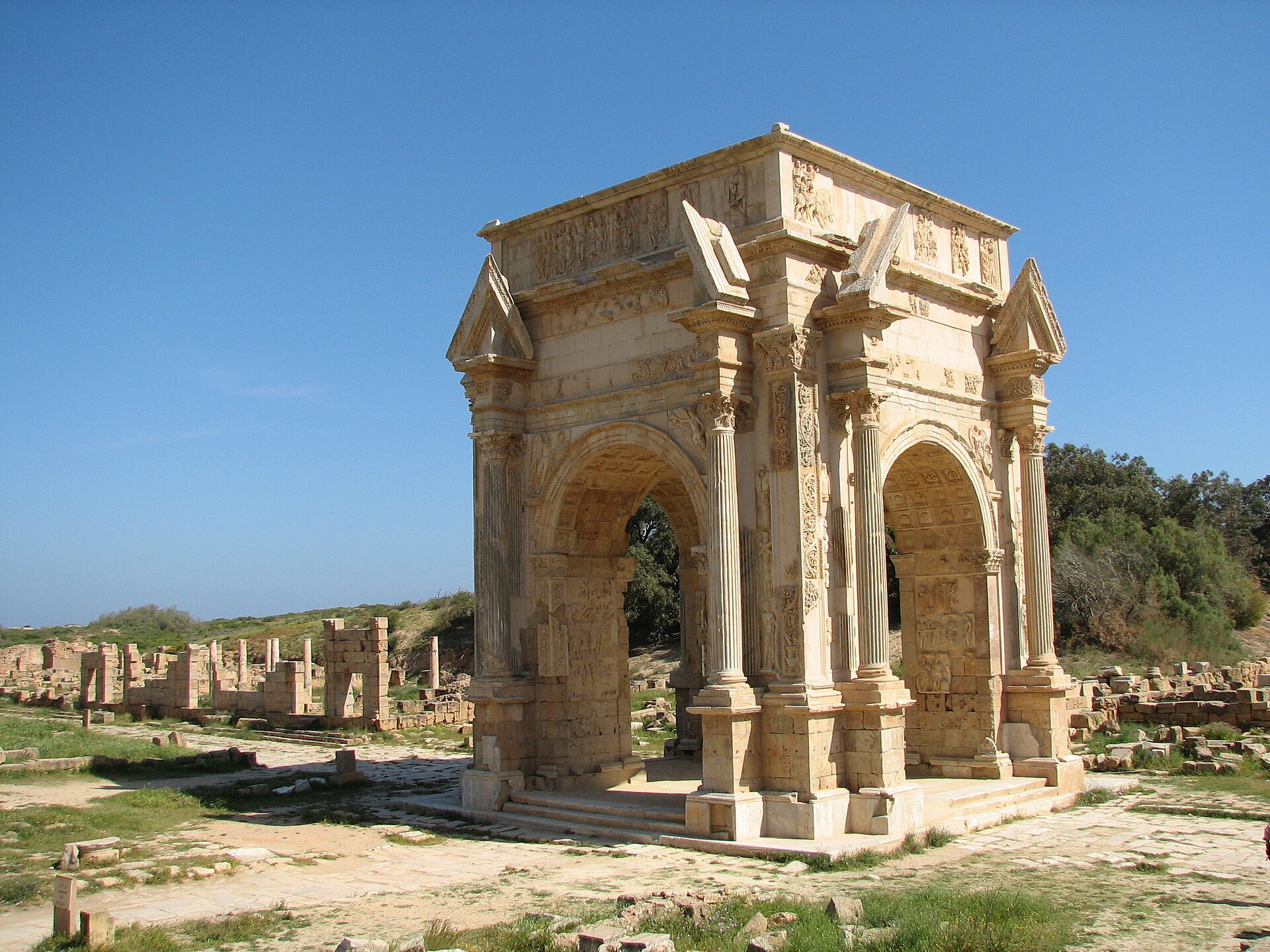 Archaeological site of Leptis Magna, Libya (listed as UNESCO World Heritage Site)