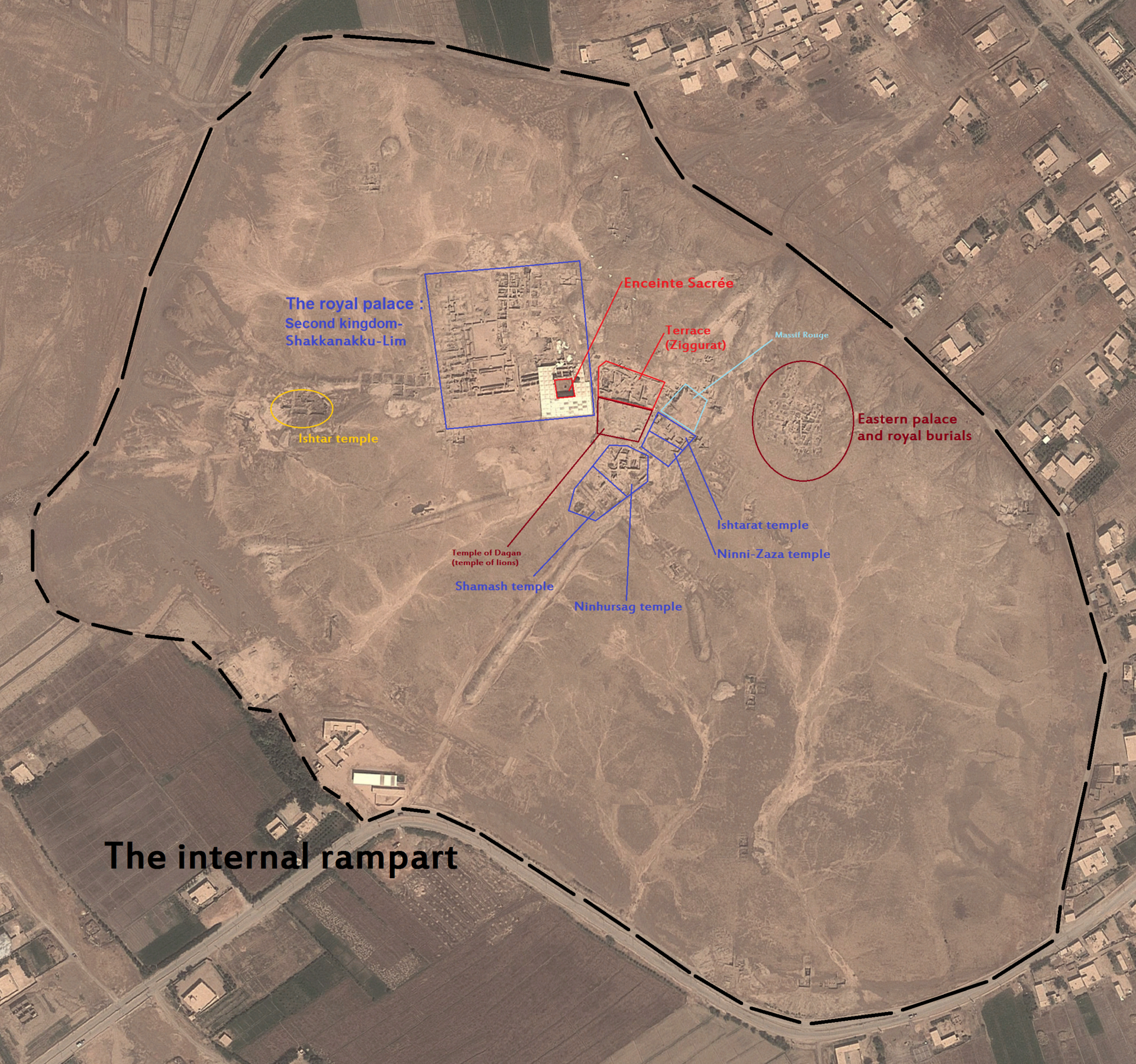 the landmarks of Mari, Syria