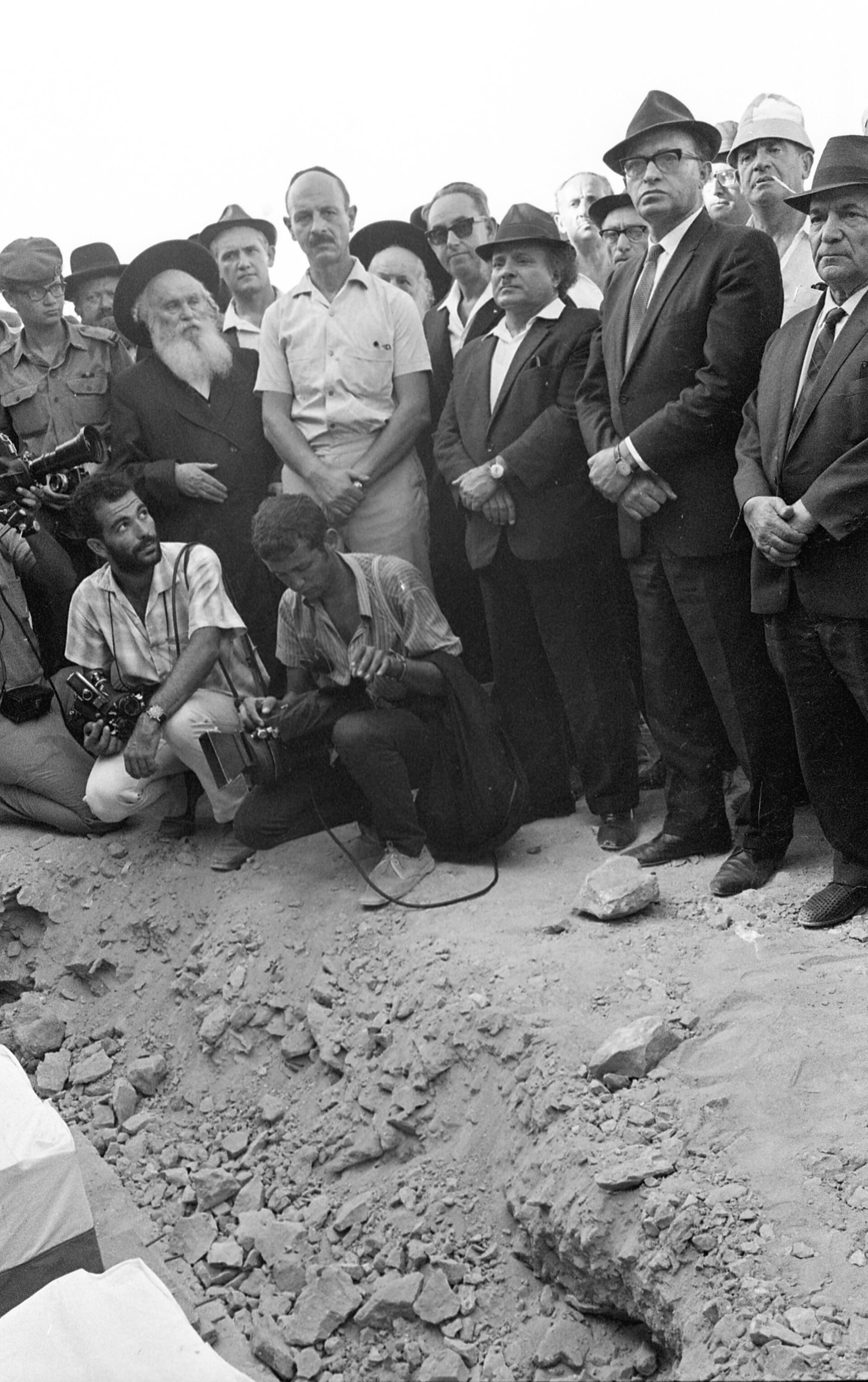 Funeral for 27 skeletons found in archaeological digs in Masada. A Military State Ceremony.