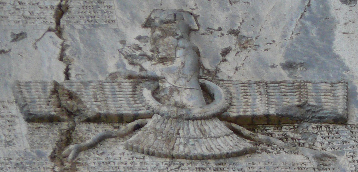 Faravahar on the Behistun Inscription