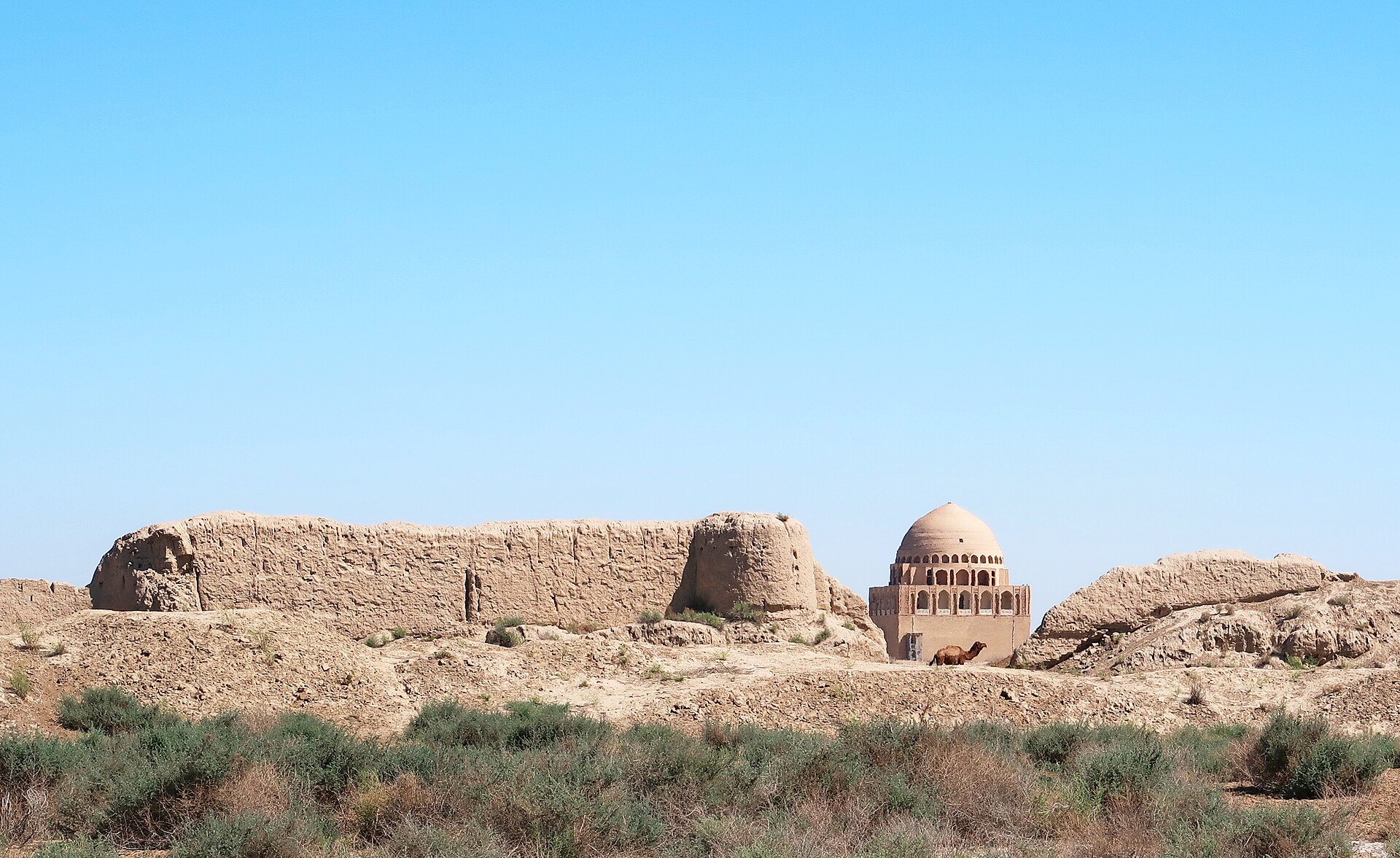 Viewed through the Sultan Kala Citadel Wall, Ancient Merv