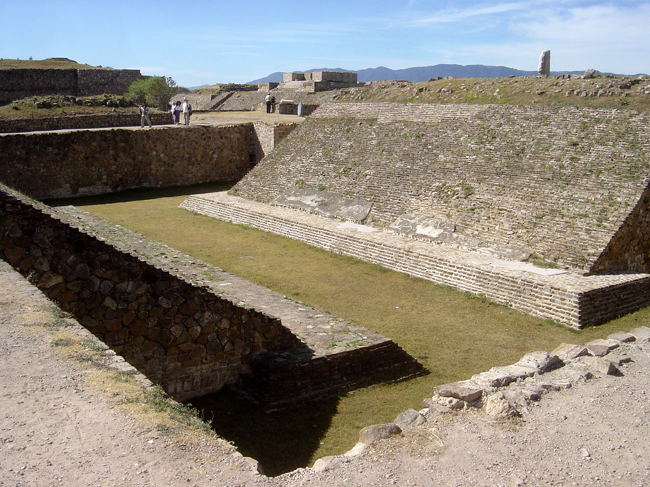 Ancient ball court of Monte Alban, in the Oaxaca region of Mexico. Please observe license and properly cite in use outside Wikipedia. If you have any questions about the licensing, please feel free to use the contact inf