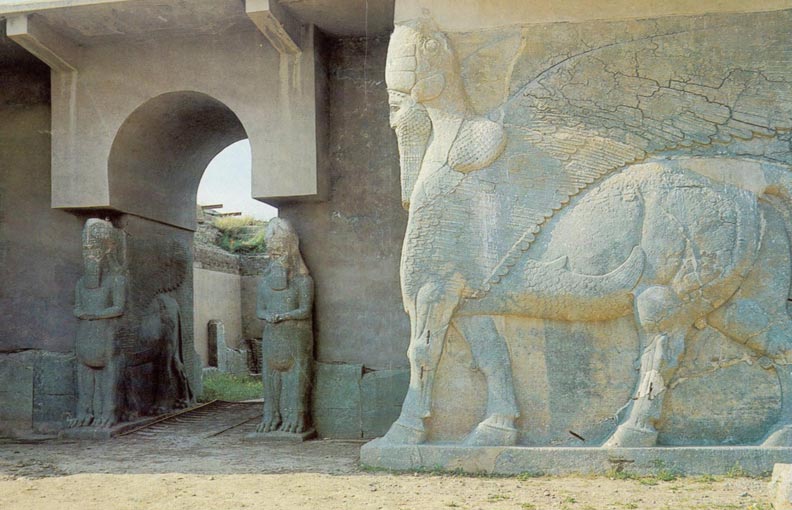 Nimrud Lamassu's at the North West Palace of Ashurnasirpal