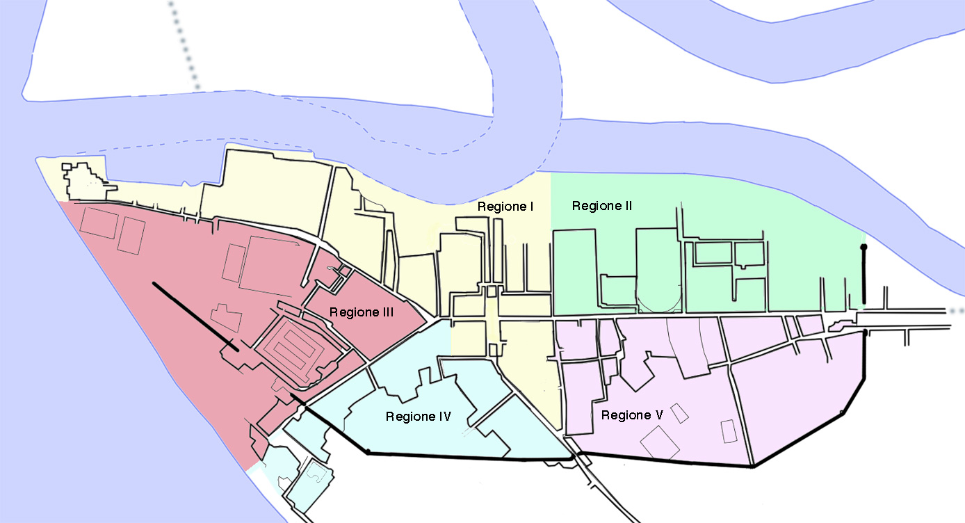 Map of Ostia Antica.
