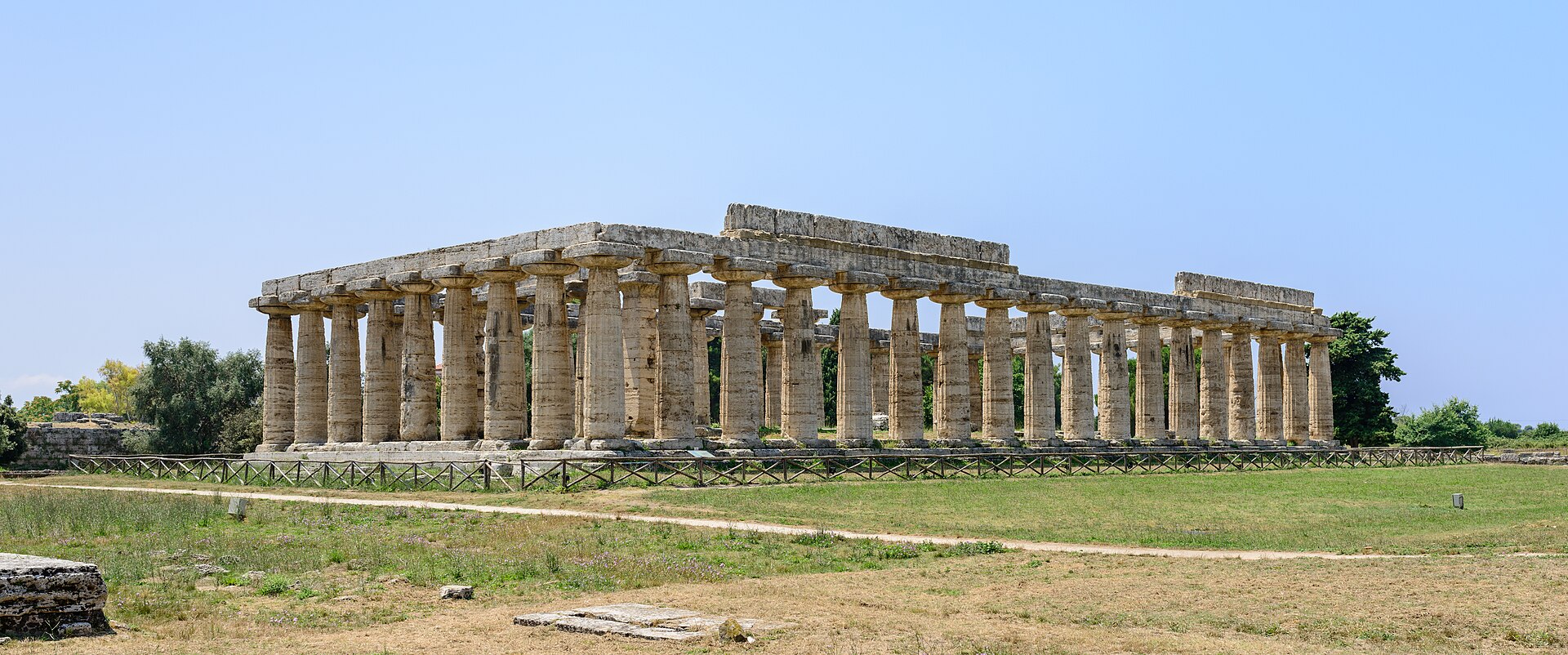 Temple of Hera (Hera temple I), Paestum (Poseidonia), Campania, Italy.