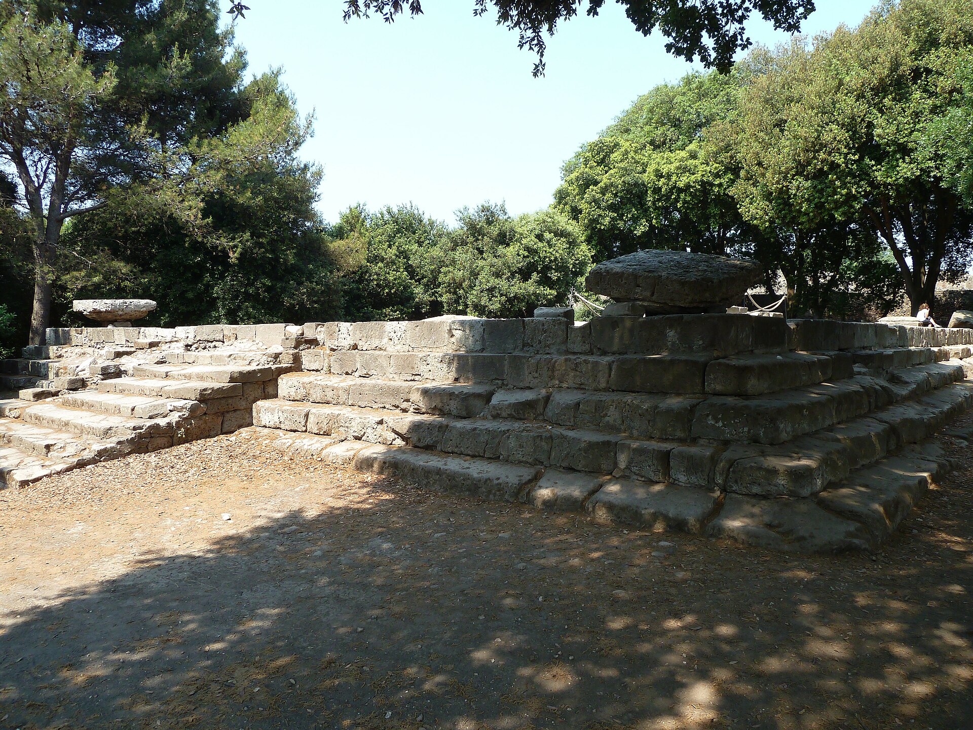 Foundation/remains of the Doric Temple in Pompeii, from when this was a Greek town.