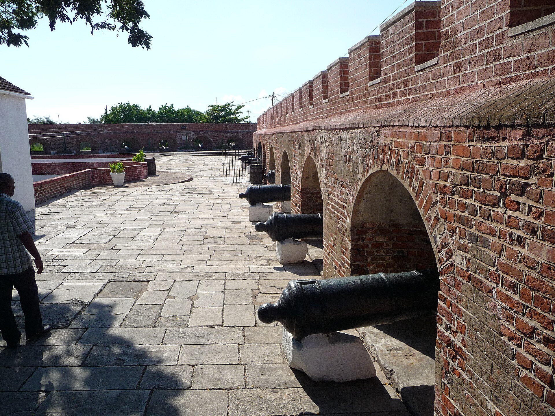 Many original and replica cannons flank the perimeter of this historic fortress.