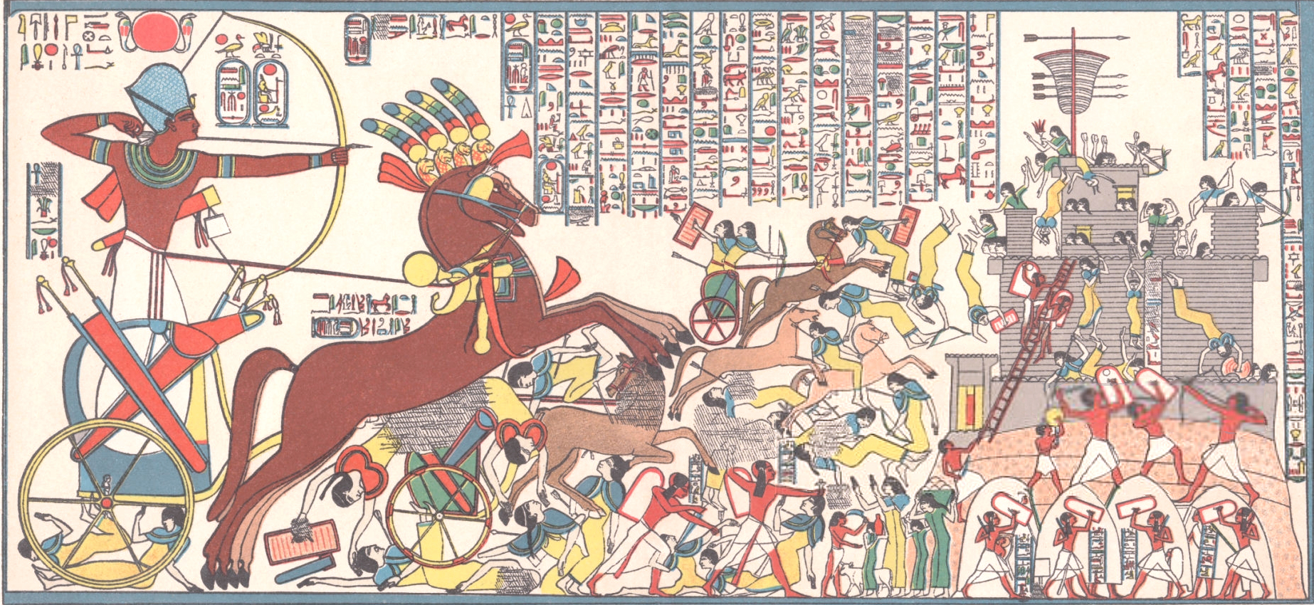 Other version Ramses II besieging the Cheta people in Dapur