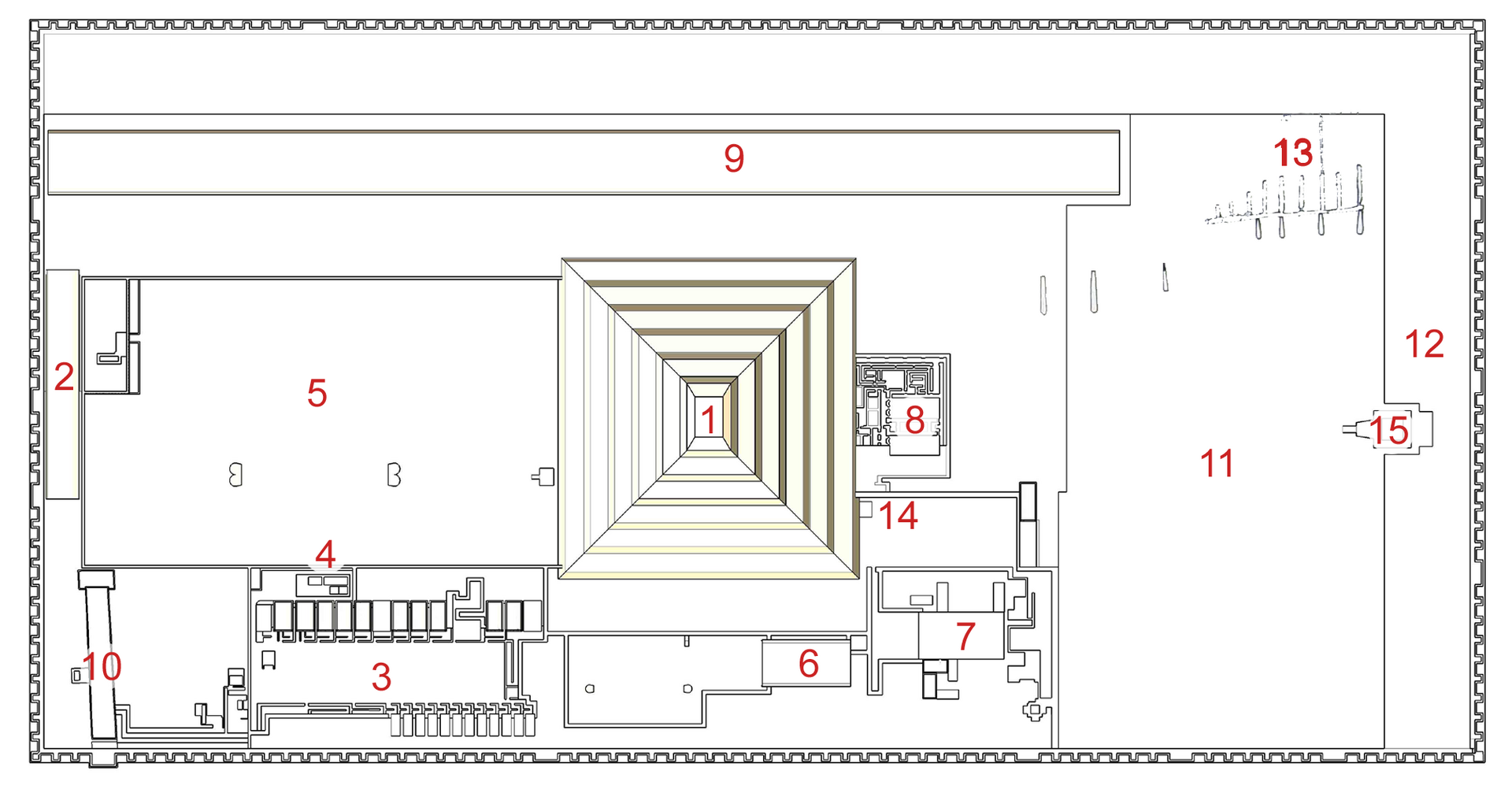 Plan of the Djoser Pyramid Complex