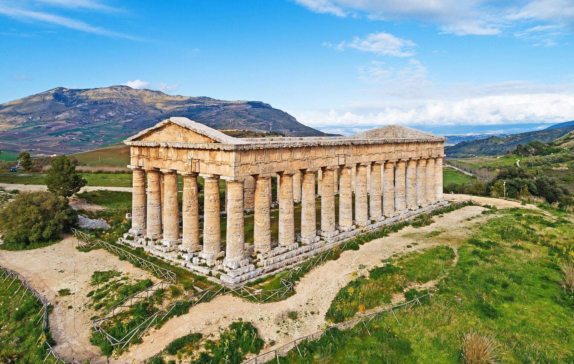Ancient Greek temple in Segesta, Sicily