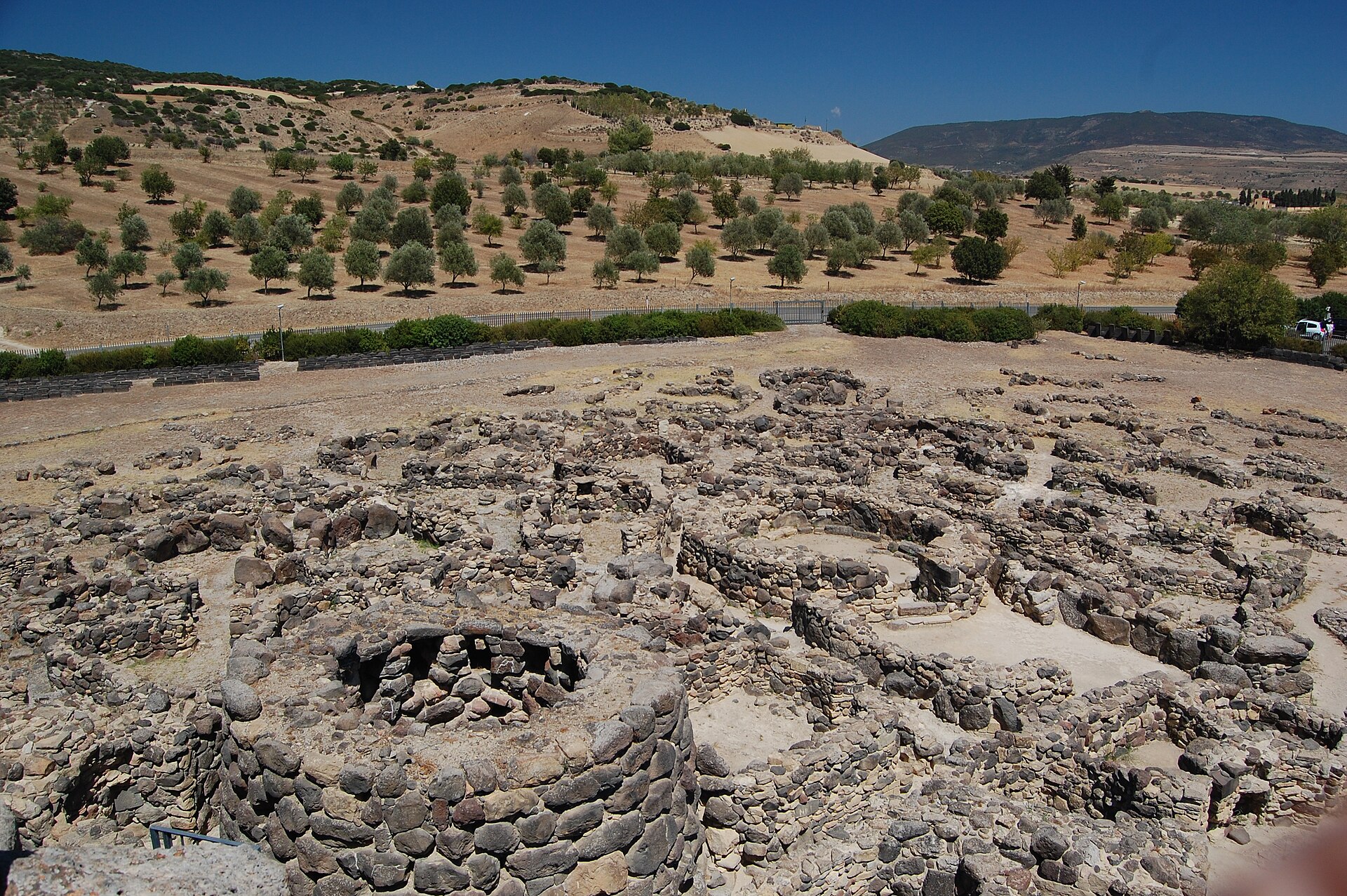 Buildings around Su Naraxi in Sardinia - Italy.