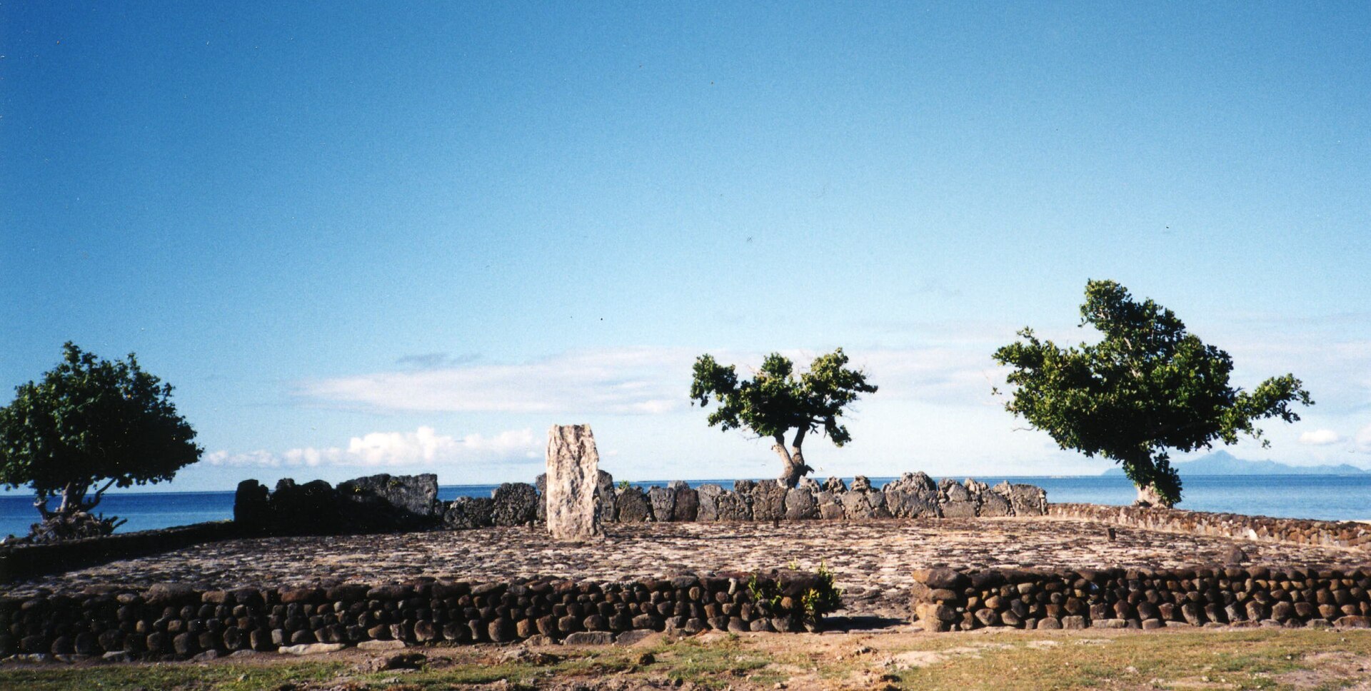 Taputapuatea marae, an ancient marae (place of worship) on the island of Raiatea, French Polynesia.