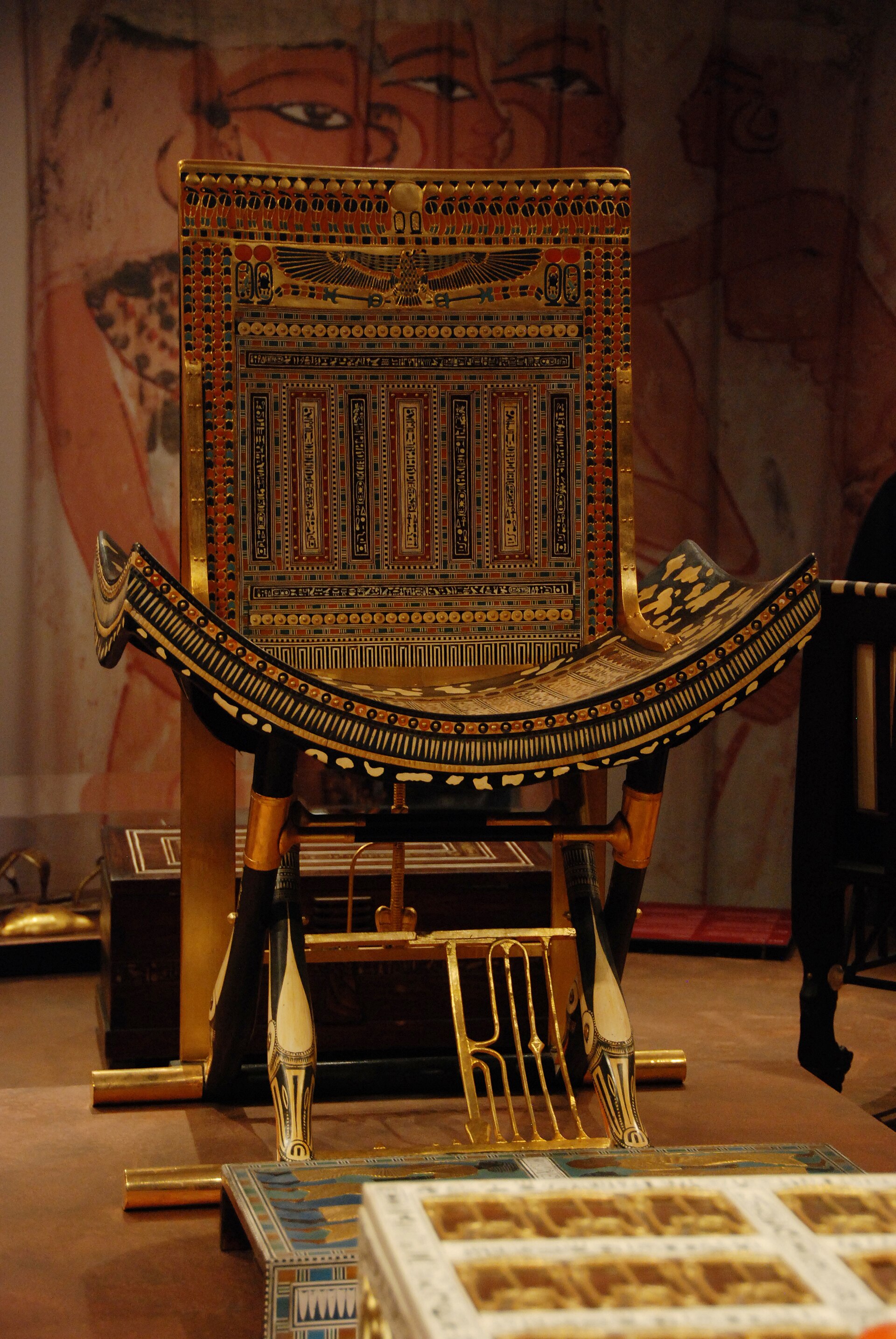 Throne from tomb of Tutankhamun