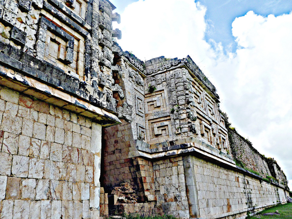 Governor's Palace rear view and details, Uxmal